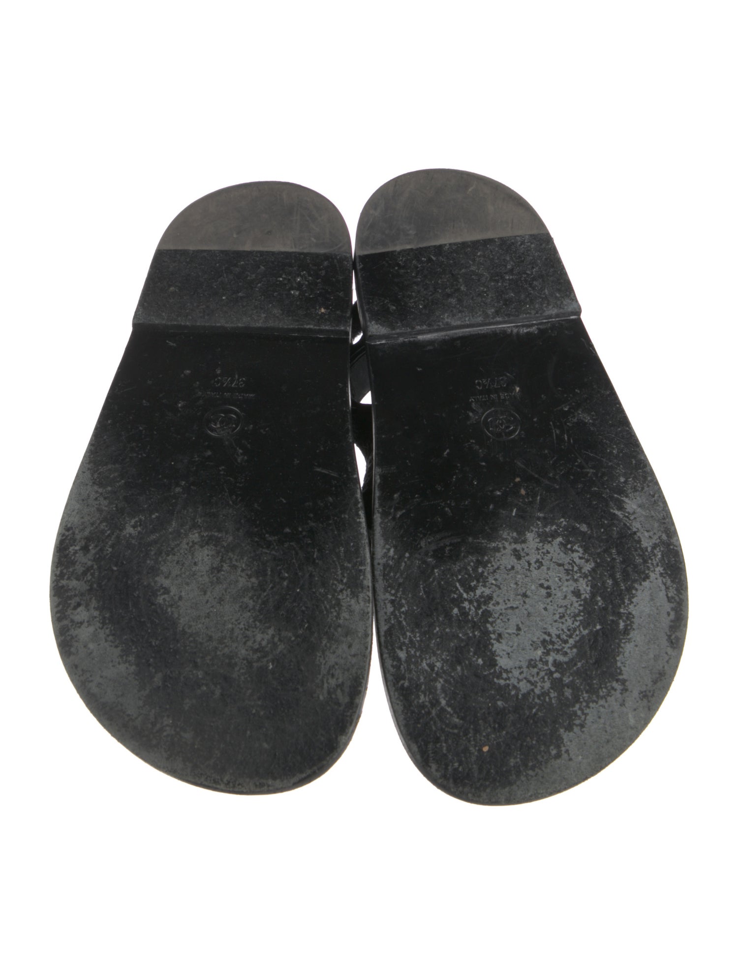 Chanel Interlocking CC Logo Velvet Slingback Sandals